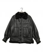 MAISON SPECIALメゾンスペシャル）の古着「シンセティックレザー ムートンジャケット」｜ブラック