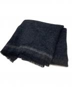 JIL SANDERジルサンダー）の古着「ウールブレンド フリンジ マフラー」｜ブラック