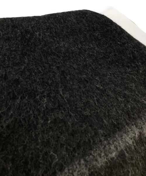 JIL SANDER（ジルサンダー）JIL SANDER (ジルサンダー) ウールブレンド フリンジ マフラー ブラックの古着・服飾アイテム