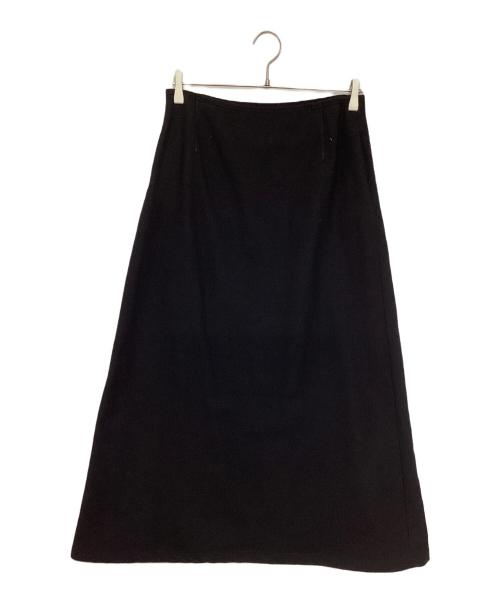 Y's（ワイズ）Y's (ワイズ) レトロウールロングスカート ブラック サイズ:3の古着・服飾アイテム