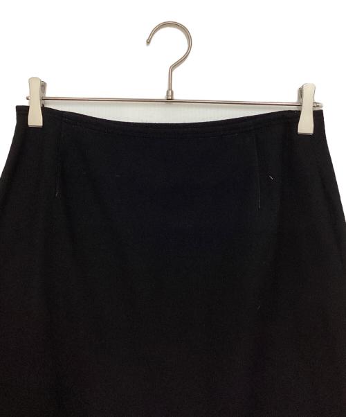Y's（ワイズ）Y's (ワイズ) レトロウールロングスカート ブラック サイズ:3の古着・服飾アイテム