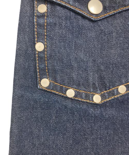 DRIES VAN NOTEN（ドリスヴァンノッテン）DRIES VAN NOTEN (ドリスヴァンノッテン) マルチリベット スタッズ デニムスカート インディゴ サイズ:36の古着・服飾アイテム
