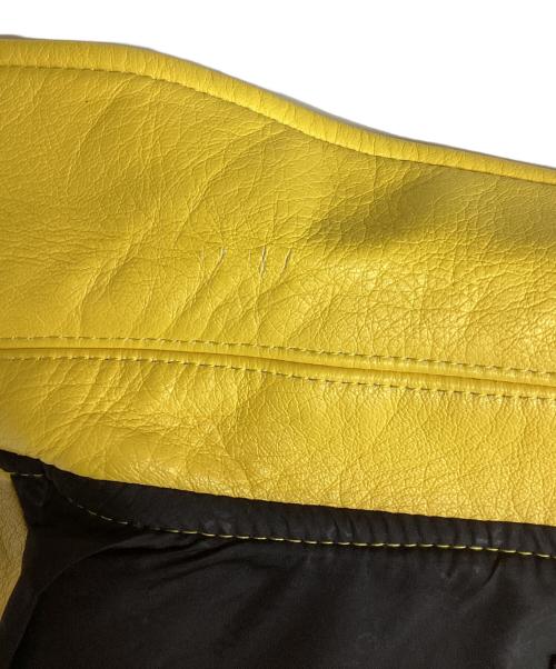 A FEW GOOD KIDS（アフューグッドキッズ）A FEW GOOD KIDS (アフューグッドキッズ) レーシングエコレザーブルゾン イエロー サイズ:Mの古着・服飾アイテム