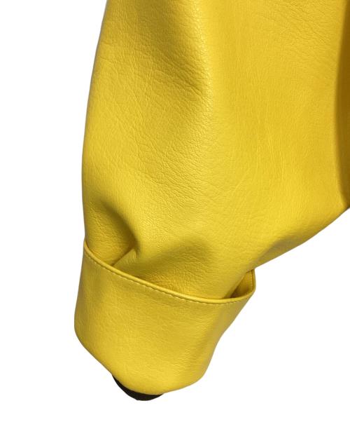 A FEW GOOD KIDS（アフューグッドキッズ）A FEW GOOD KIDS (アフューグッドキッズ) レーシングエコレザーブルゾン イエロー サイズ:Mの古着・服飾アイテム