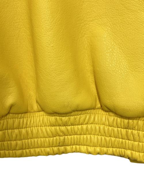 A FEW GOOD KIDS（アフューグッドキッズ）A FEW GOOD KIDS (アフューグッドキッズ) レーシングエコレザーブルゾン イエロー サイズ:Mの古着・服飾アイテム