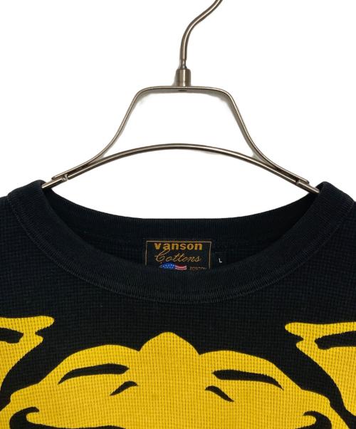 VANSON（バンソン）VANSON (バンソン) スカルサーマルカットソー ブラック サイズ:Ｌの古着・服飾アイテム