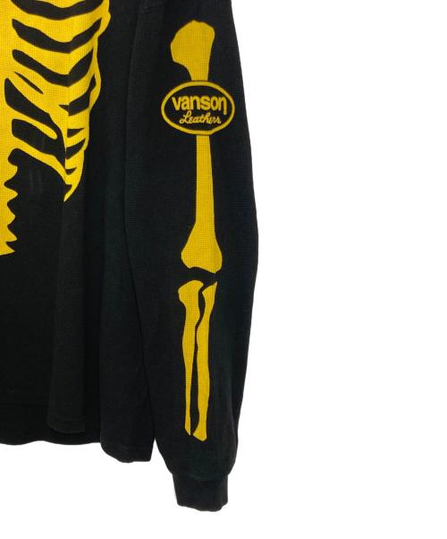 VANSON（バンソン）VANSON (バンソン) スカルサーマルカットソー ブラック サイズ:Ｌの古着・服飾アイテム