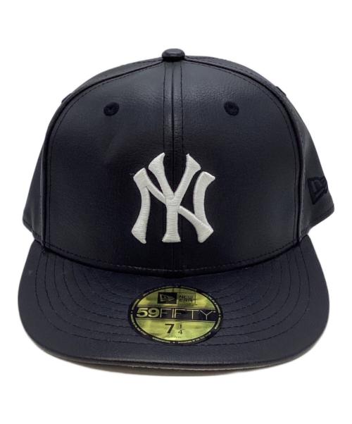 New Era（ニューエラ）New Era (ニューエラ) MLB (エムエルビー) フェイクレザーラインストーンキャップ ブラック サイズ:7　1/4の古着・服飾アイテム