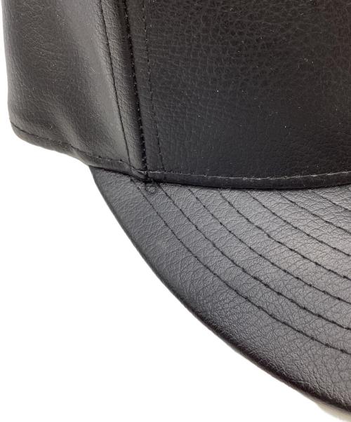 New Era（ニューエラ）New Era (ニューエラ) MLB (エムエルビー) フェイクレザーラインストーンキャップ ブラック サイズ:7　1/4の古着・服飾アイテム