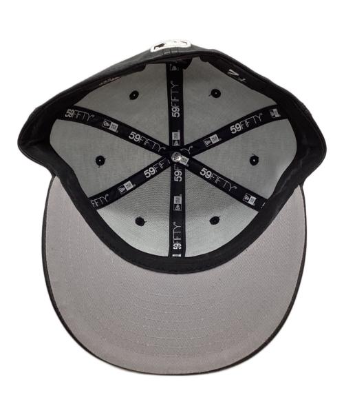 New Era（ニューエラ）New Era (ニューエラ) MLB (エムエルビー) フェイクレザーラインストーンキャップ ブラック サイズ:7　1/4の古着・服飾アイテム