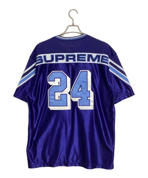 SUPREME（シュプリーム）Supreme (シュプリーム) ジャカード リブ フットボール ジャージー ネイビー サイズ:Lの古着・服飾アイテム