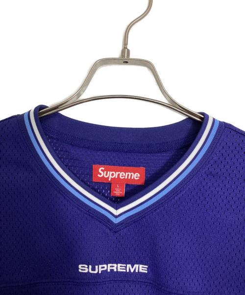 SUPREME（シュプリーム）Supreme (シュプリーム) ジャカード リブ フットボール ジャージー ネイビー サイズ:Lの古着・服飾アイテム