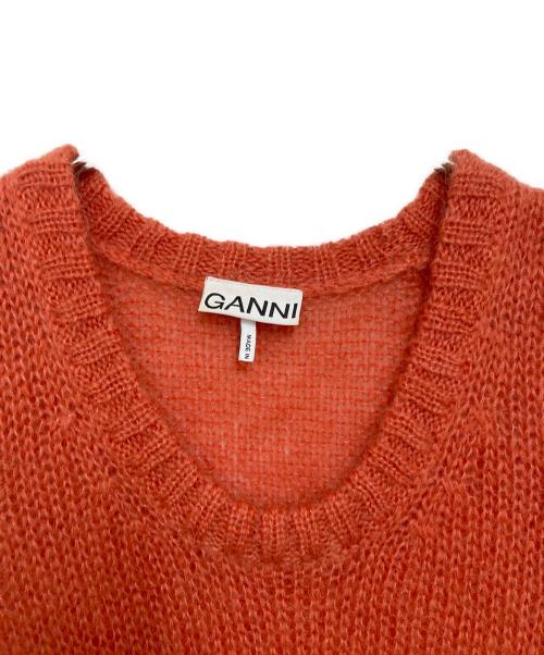 GANNI（ガニー）GANNI (ガニー) モヘアニットベスト オレンジ サイズ:XSの古着・服飾アイテム