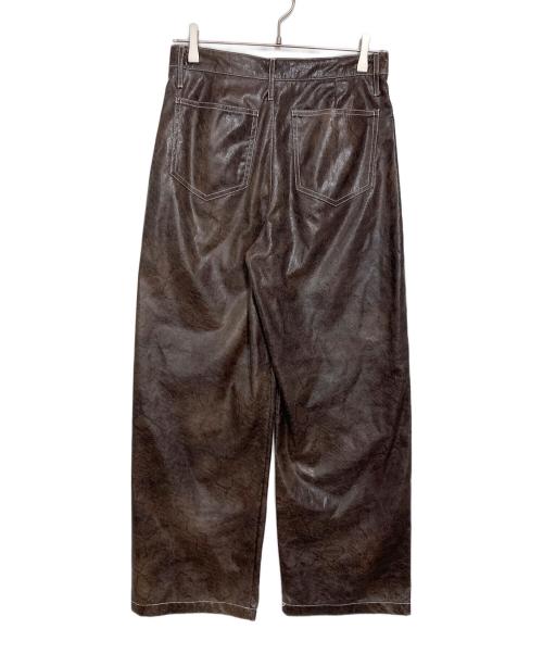 GHOSPELL（ゴスペル）GHOSPELL (ゴスペル) Knight Faux Leather trousers ブラウン サイズ:Sの古着・服飾アイテム