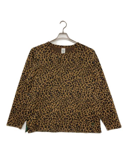 South2 West8（サウスツー ウエストエイト）South2 West8 (サウスツー ウエストエイト) レオパード クルーネックカットソー ブラウン サイズ:XSの古着・服飾アイテム