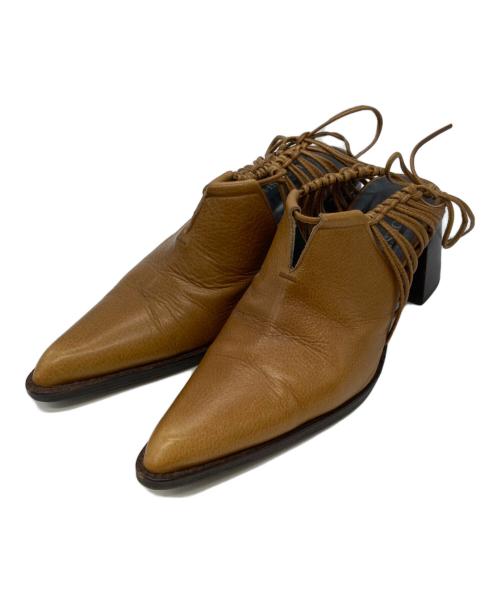 UNTISHOLD（アンチショルド）UNTISHOLD (アンチショルド) ポインテッドトゥ ブーティ ブラック サイズ:36の古着・服飾アイテム