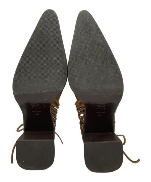 UNTISHOLD（アンチショルド）UNTISHOLD (アンチショルド) ポインテッドトゥ ブーティ ブラック サイズ:36の古着・服飾アイテム