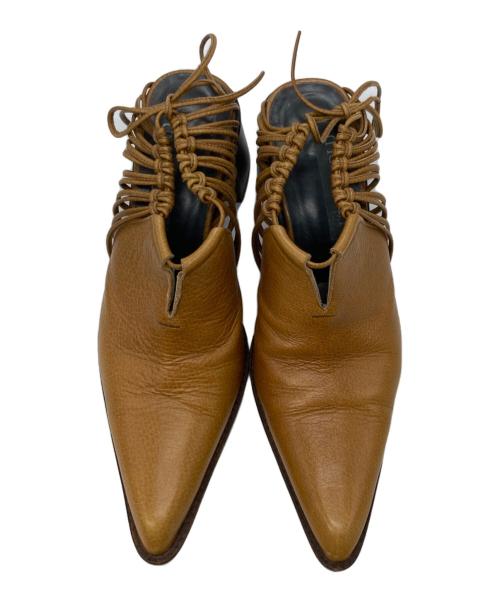 UNTISHOLD（アンチショルド）UNTISHOLD (アンチショルド) ポインテッドトゥ ブーティ ブラック サイズ:36の古着・服飾アイテム