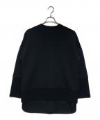 WHITE MOUNTAINEERINGホワイトマウンテ二アニング）の古着「LAYERED LONG SLEEVE TーSHIRT」｜ブラック