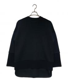 WHITE MOUNTAINEERING（ホワイトマウンテ二アニング）の古着「LAYERED LONG SLEEVE TーSHIRT」｜ブラック