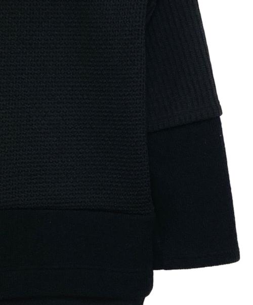 WHITE MOUNTAINEERING（ホワイトマウンテ二アニング）WHITE MOUNTAINEERING (ホワイトマウンテ二アニング) LAYERED LONG SLEEVE TーSHIRT ブラック サイズ:０の古着・服飾アイテム