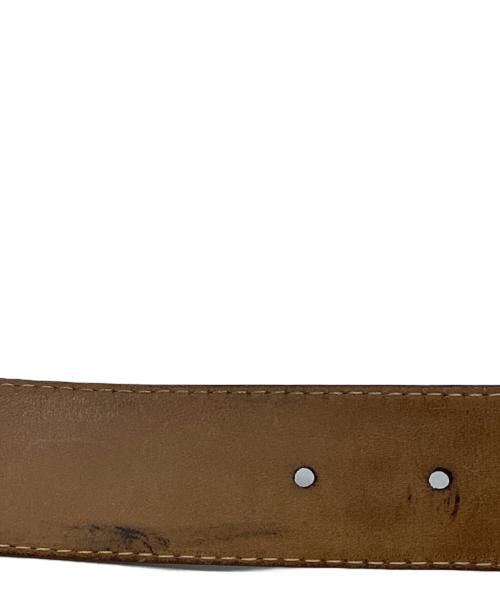 DOLCE & GABBANA（ドルチェ＆ガッバーナ）DOLCE & GABBANA (ドルチェ＆ガッバーナ) レザー型押しベルト ブラックの古着・服飾アイテム