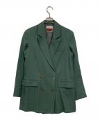 MAISON SPECIALメゾンスペシャル）の古着「ピークトラベルウールダブルジャケット」｜グリーン