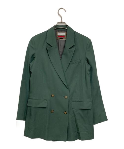MAISON SPECIAL（メゾンスペシャル）MAISON SPECIAL (メゾンスペシャル) ピークトラベルウールダブルジャケット グリーン サイズ:Ｍの古着・服飾アイテム
