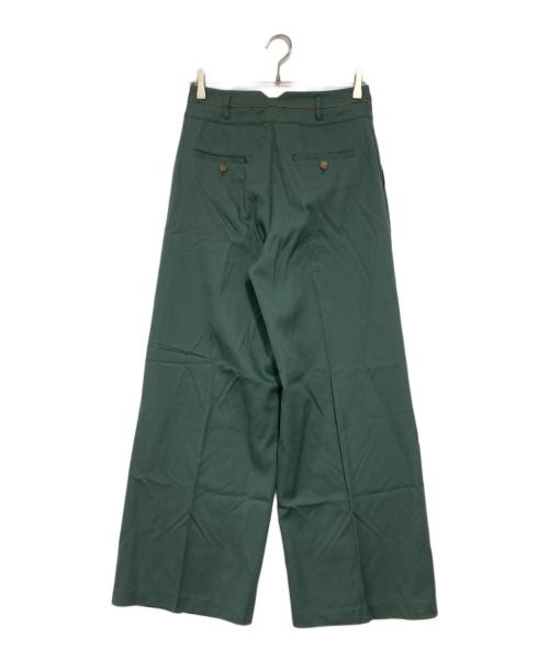 MAISON SPECIAL（メゾンスペシャル）MAISON SPECIAL (メゾンスペシャル) ウールタックパンツ グリーン サイズ:38の古着・服飾アイテム