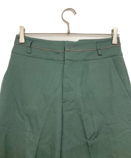 MAISON SPECIAL（メゾンスペシャル）MAISON SPECIAL (メゾンスペシャル) ウールタックパンツ グリーン サイズ:38の古着・服飾アイテム