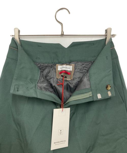 MAISON SPECIAL（メゾンスペシャル）MAISON SPECIAL (メゾンスペシャル) ウールタックパンツ グリーン サイズ:38の古着・服飾アイテム