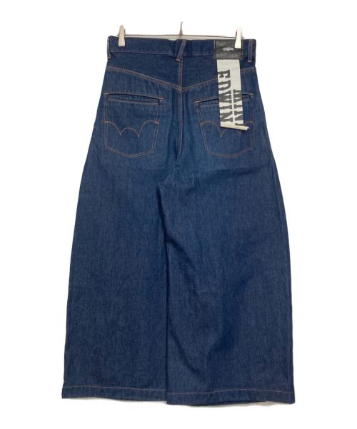 myne（マイン）myne (マイン) EDWIN (エドウィン) タックワイドデニムパンツ インディゴ サイズ:Ｓの古着・服飾アイテム