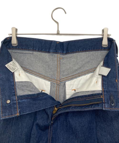 myne（マイン）myne (マイン) EDWIN (エドウィン) タックワイドデニムパンツ インディゴ サイズ:Ｓの古着・服飾アイテム
