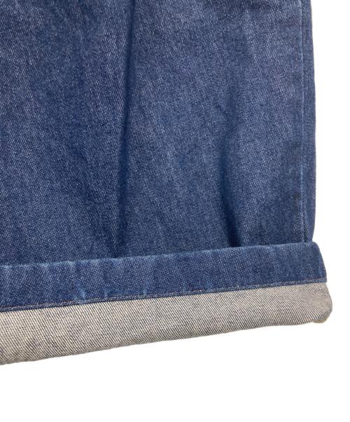 myne（マイン）myne (マイン) EDWIN (エドウィン) タックワイドデニムパンツ インディゴ サイズ:Ｓの古着・服飾アイテム