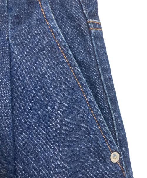 myne（マイン）myne (マイン) EDWIN (エドウィン) タックワイドデニムパンツ インディゴ サイズ:Ｓの古着・服飾アイテム