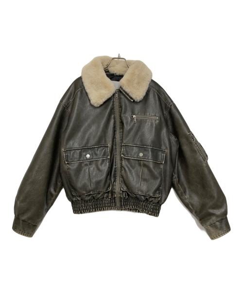 SLY（スライ）SLY (スライ) VINTAGE F／LEATHER S／ブルゾン ブラック サイズ:Freeの古着・服飾アイテム