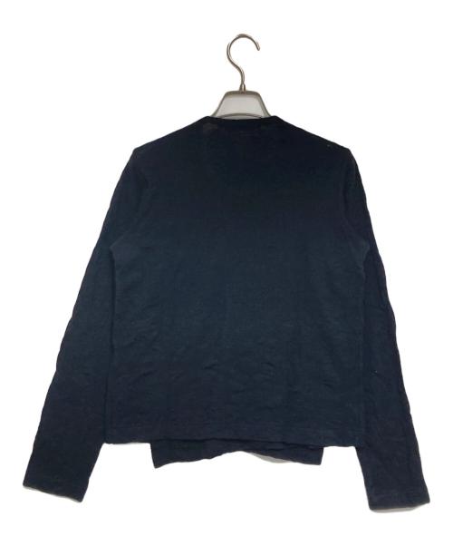 tricot COMME des GARCONS（トリココムデギャルソン）tricot COMME des GARCONS (トリココムデギャルソン) 花柄縮絨 ラップデザインウールニット/Floral Felted Wool Wrap Knit ブラック サイズ:不明の古着・服飾アイテム