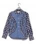 COMME des GARCONS SHIRT（コムデギャルソンシャツ）の古着「フリルデザイン ギンガム切替チェックシャツ」｜ブルー
