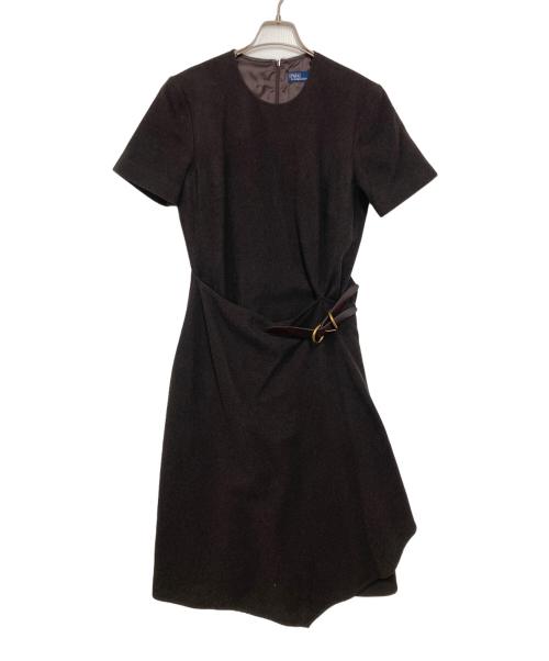 POLO RALPH LAUREN（ポロ・ラルフローレン）POLO RALPH LAUREN (ポロ・ラルフローレン) Buckle-Detail Tweed Dress ブラウン サイズ:2の古着・服飾アイテム