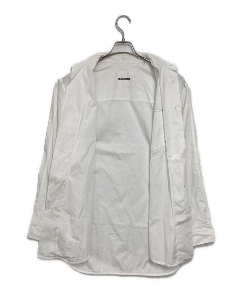 JIL SANDER（ジルサンダー）JIL SANDER (ジルサンダー) pocket design overshirt/ポケットデザイン オーバーシャツ ホワイト サイズ:38の古着・服飾アイテム
