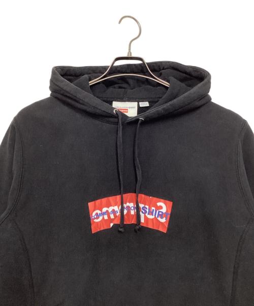 SUPREME（シュプリーム）SUPREME (シュプリーム) COMME des GARCONS SHIRT (コムデギャルソンシャツ) Box Logo Hooded Sweatshirt/ボックスロゴフーディー ブラック サイズ:Ｌの古着・服飾アイテム
