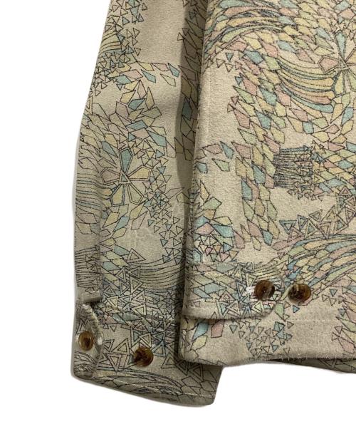 COMME des GARCONS HOMME PLUS（コムデギャルソンオムプリュス）COMME des GARCONS HOMME PLUS (コムデギャルソンオムプリュス) ホースレザーペインテッドジャケット ベージュ サイズ:Ｍの古着・服飾アイテム