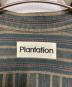 中古・古着 plantation (プランテーション) マルチストライプバンドカラーシャツ グリーン×ベージュ サイズ:M：10000円