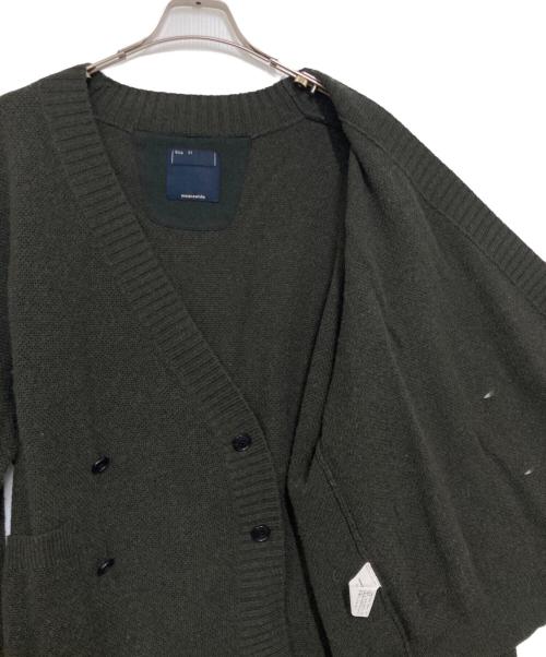 meanswhile（ミーンズワイル）meanswhile (ミーンズワイル) ダブルニットカーディガン グリーン サイズ:1の古着・服飾アイテム