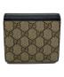 GUCCI (グッチ) GGコンパクトウォレット ブラック×ベージュ：45000円