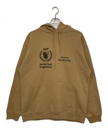 BALENCIAGA（バレンシアガ）の古着「WFP ロゴプリントプルオーバーパーカー」｜ブラウン