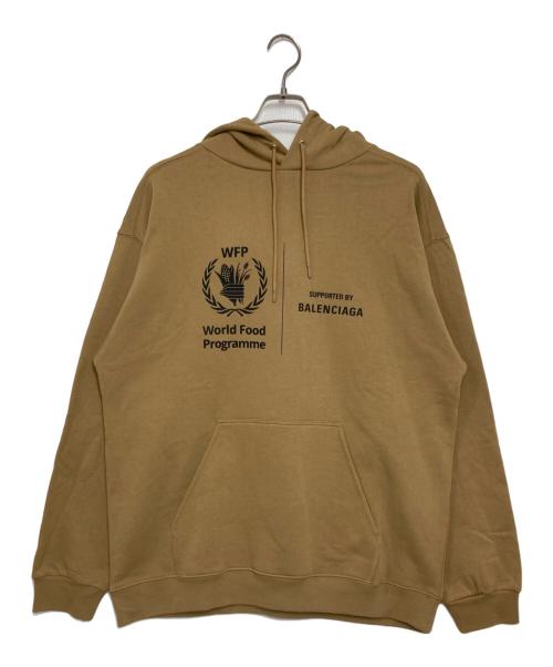 BALENCIAGA（バレンシアガ）BALENCIAGA (バレンシアガ) WFP ロゴプリントプルオーバーパーカー ブラウン サイズ:Ｓの古着・服飾アイテム