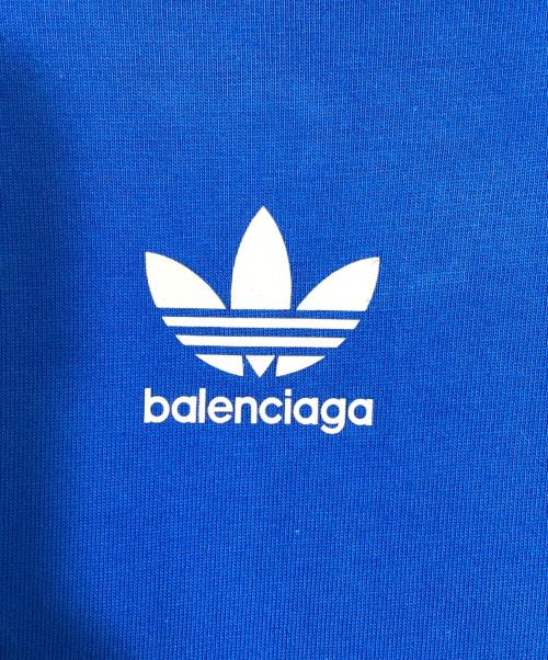 BALENCIAGA（バレンシアガ）BALENCIAGA (バレンシアガ) adidas (アディダス) ロゴプリントオーバーサイズTシャツ ブルー サイズ:Lの古着・服飾アイテム