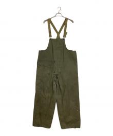 U'S NAVY（ユーエスネイビー）の古着「40’s レインデッキパンツ」｜グリーン