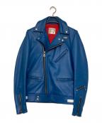 Lewis Leathersルイスレザース）の古着「サイクロン レザーダブルライダースジャケット」｜ブルー